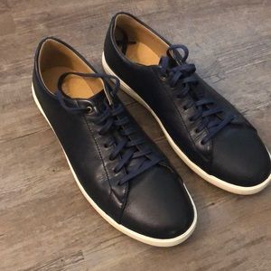 Mens Navy Blue Leather Cole Haan Grand Crosscourt 2 shoes